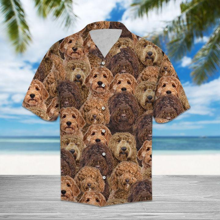 Labradoodle Tan Hawaiian Shirt