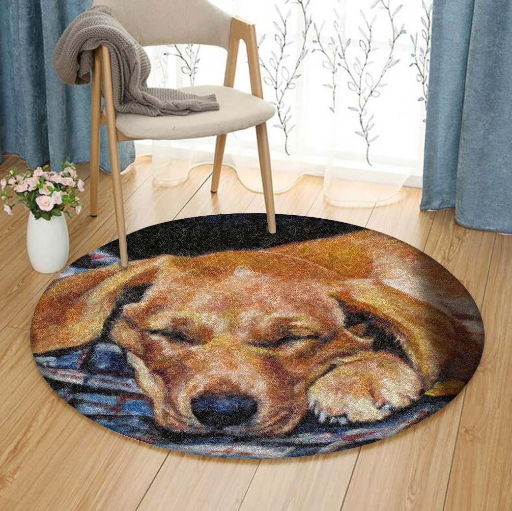 Labrador Retriever Round Rug Carpet Bedroom Livingroom Home Decor