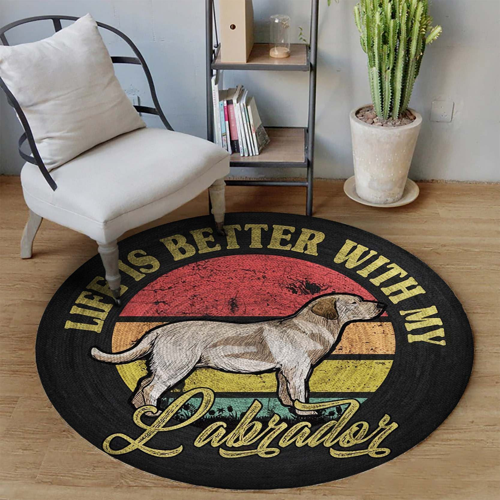 Labrador Round Rug Carpet Bedroom Livingroom Home Decor