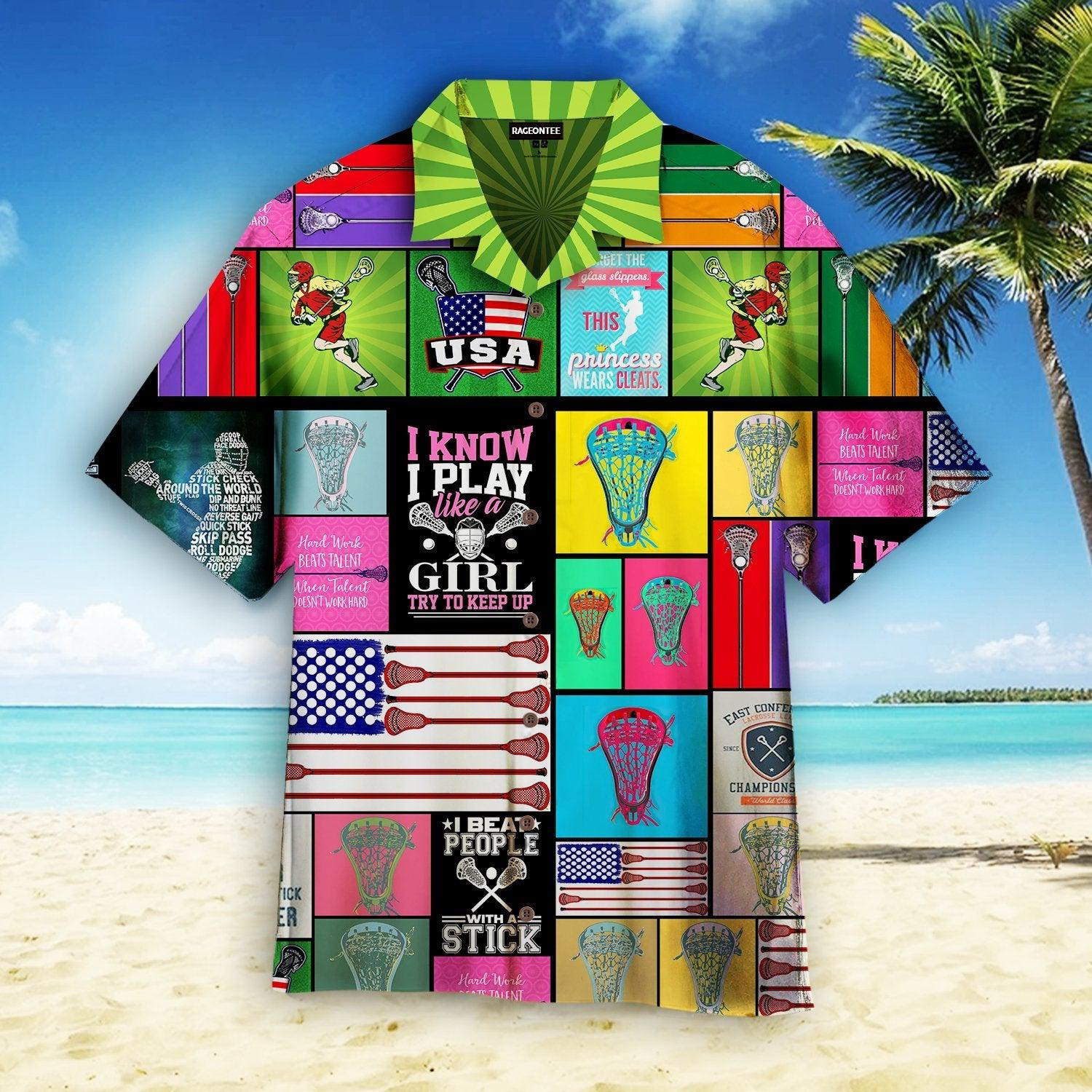 Lacross Love Life Hawaiian Shirt