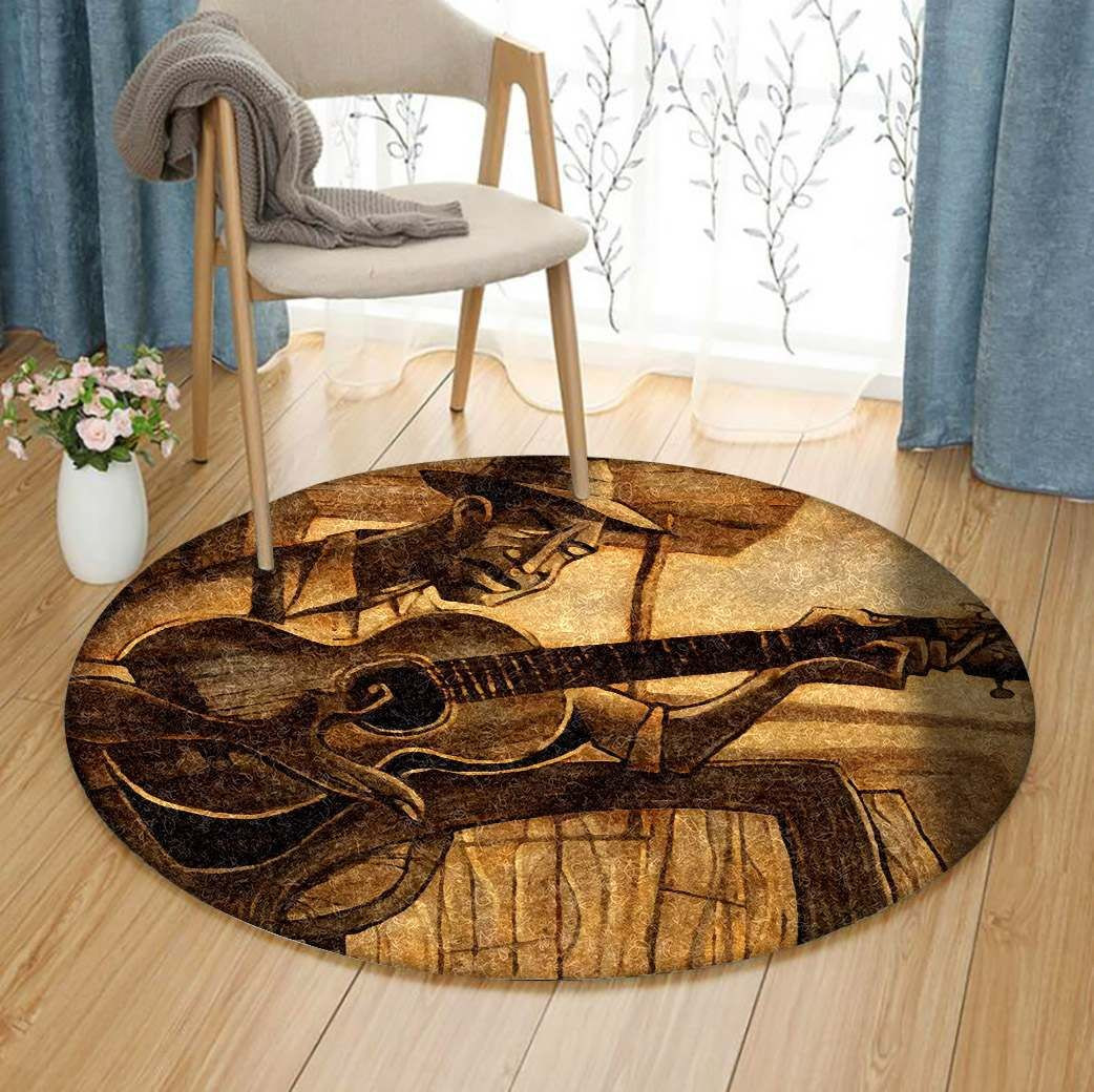 Legend Guitarist Round Rug Carpet Bedroom Livingroom Home Decor