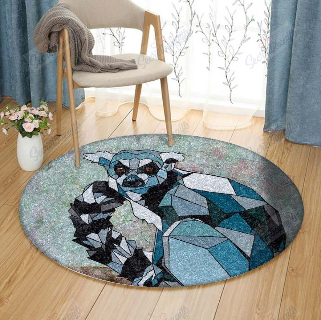 Lemur Round Rug Carpet Bedroom Livingroom Home Decor