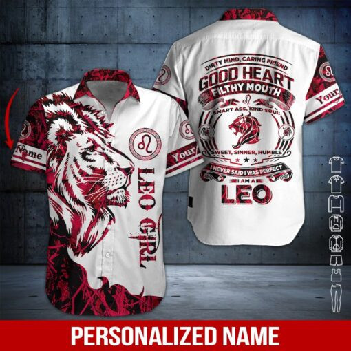 Leo Girl Personalized Hawaiian Shirt