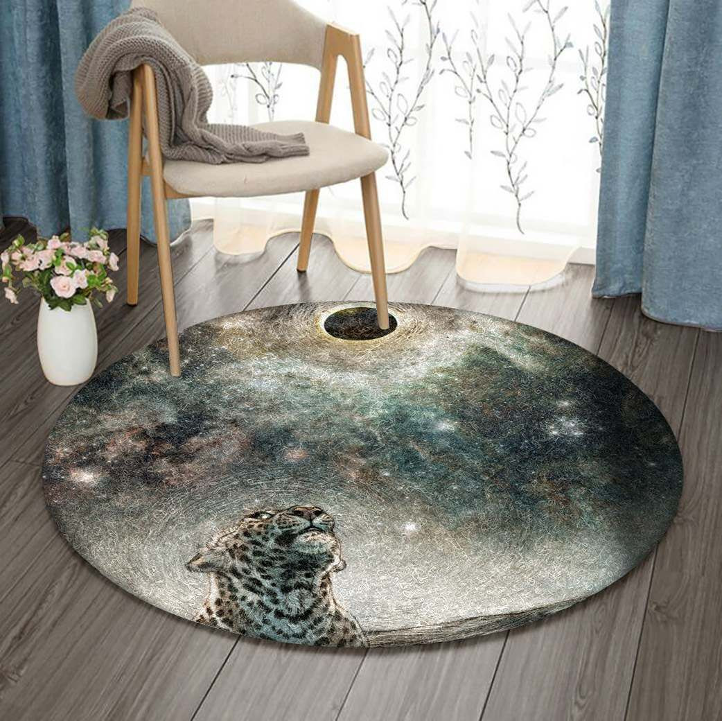 Leopard Round Rug Carpet Bedroom Livingroom Home Decor