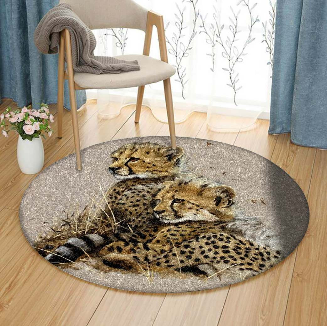 Leopard Round Rug Carpet Bedroom Livingroom Home Decor