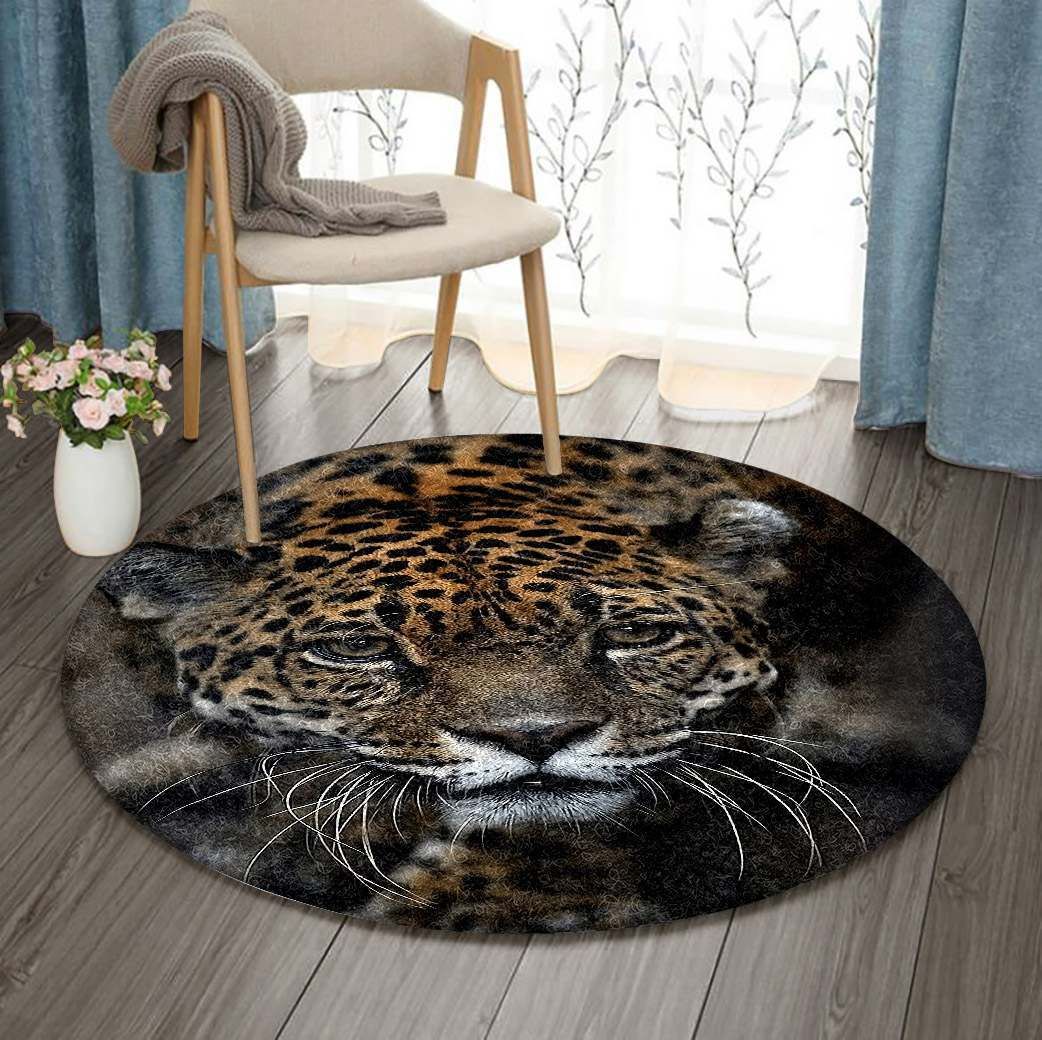 Leopard Round Rug Carpet Bedroom Livingroom Home Decor