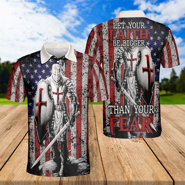 Let Your Faith Be Bigger Than Your Fear Jesus Polo Shirt for men and women
