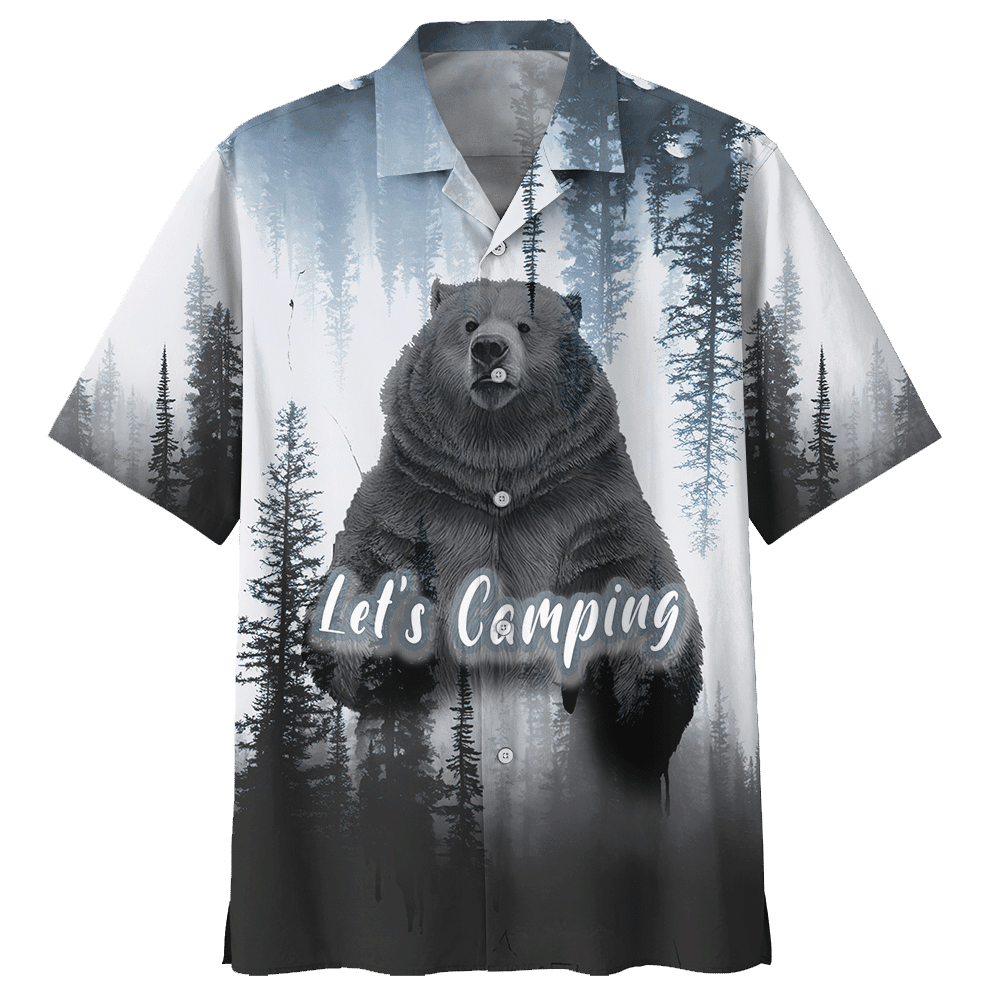 Lets Camping Bear Hawaiian Shirt