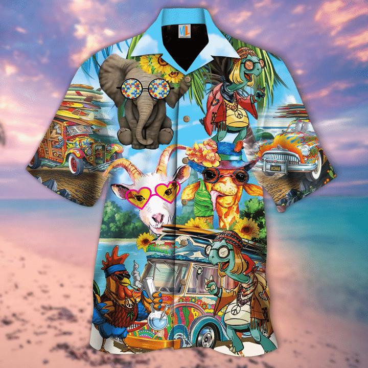 Let's Dance In The Sun Hippie Life Hawaiian Shirt