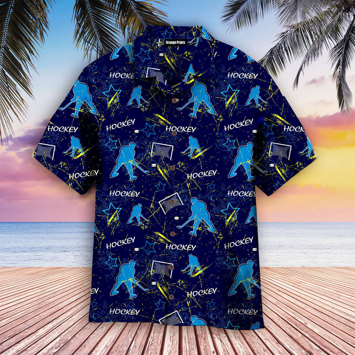 Let's Play Hockey Hawaiian Shirt