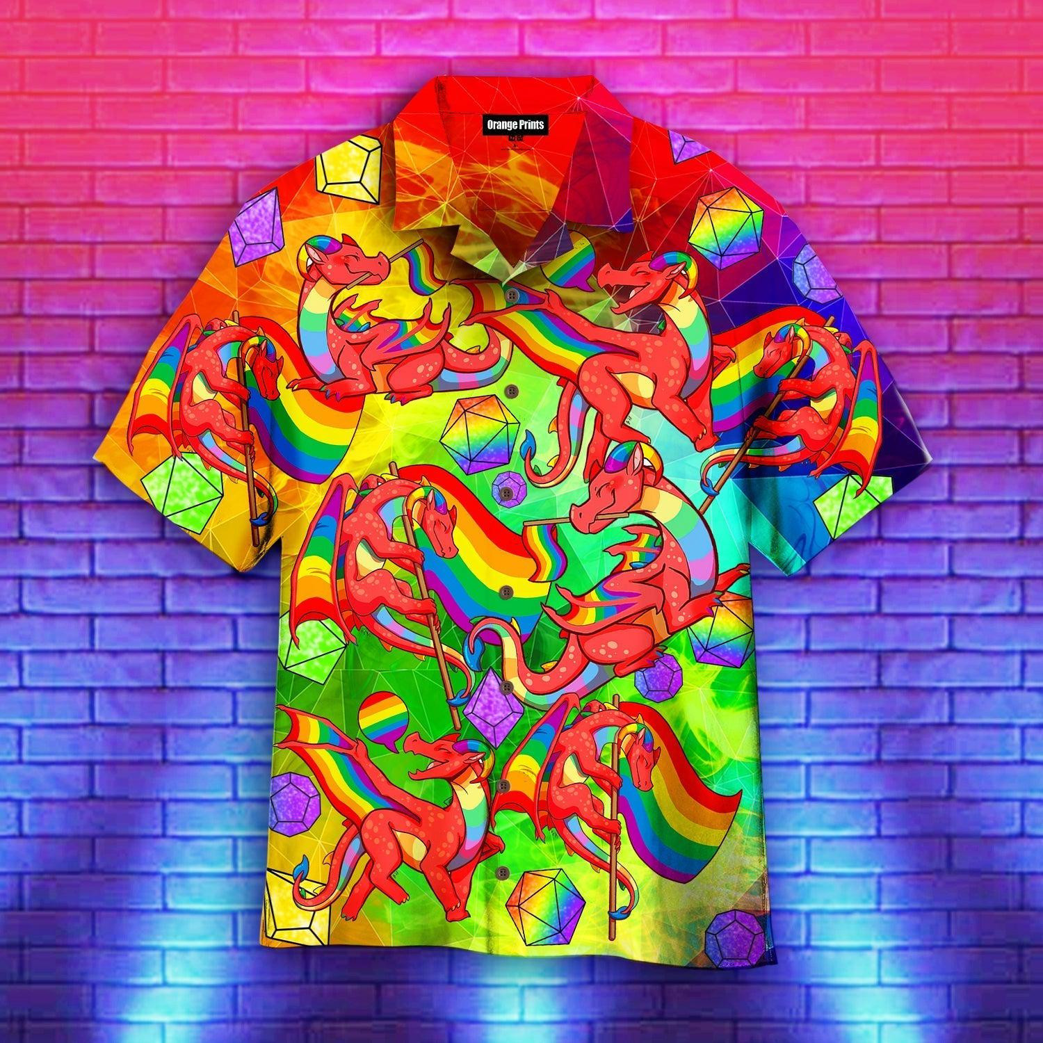 LGBT Dragon Dice Ball Hawaiian Shirt