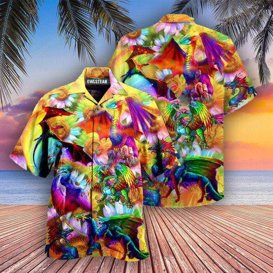 Lgbt Dragon Keep Calm And Pride Hawaiian Shirt