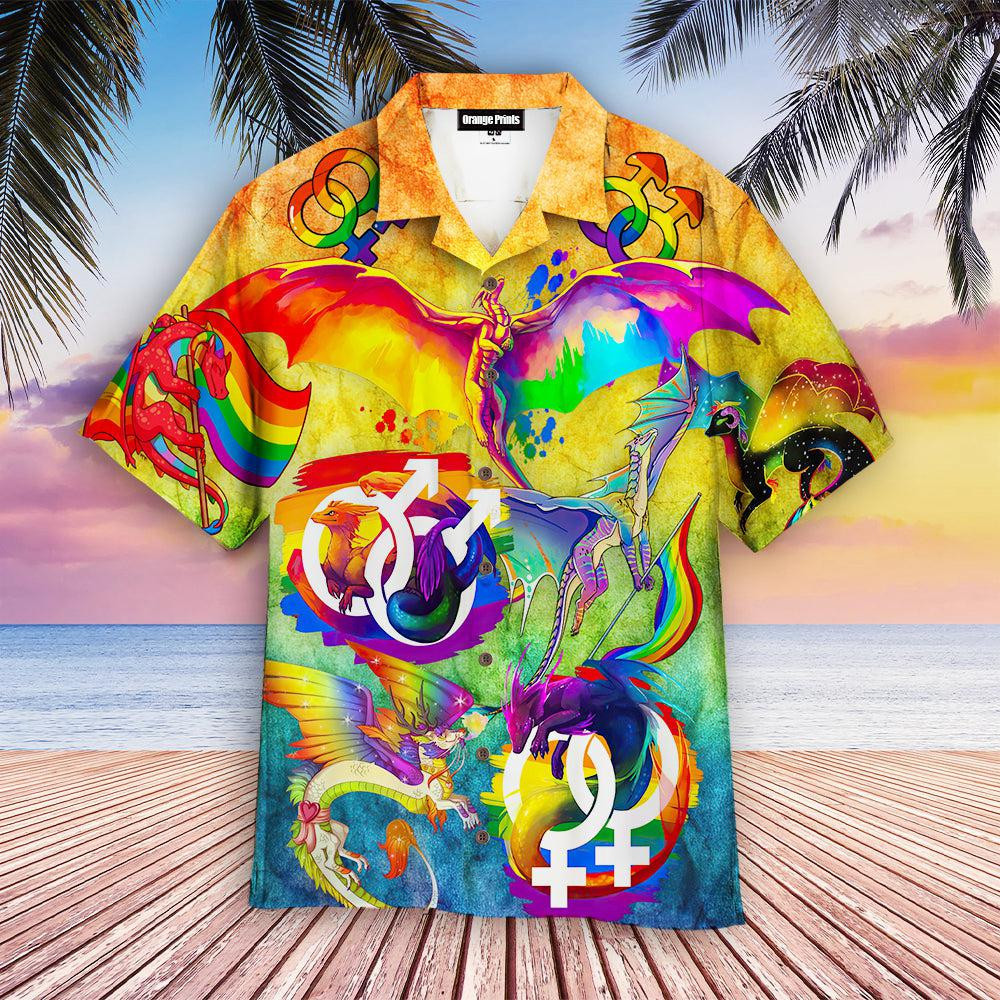 LGBT Dragon Love Is Love Pride Month Hawaiian Shirt