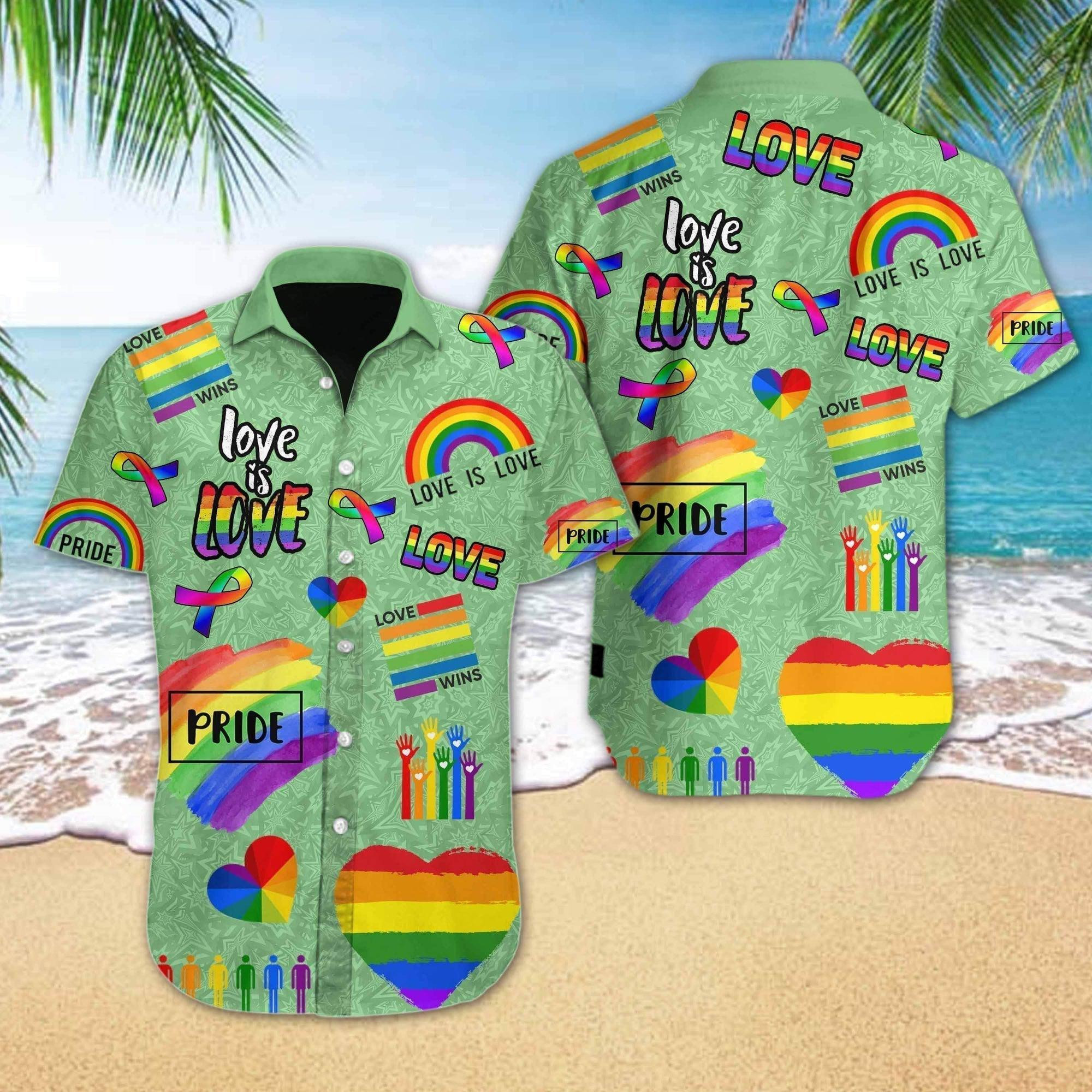 LGBT Love Is Love Pride Hawaiian Shirt