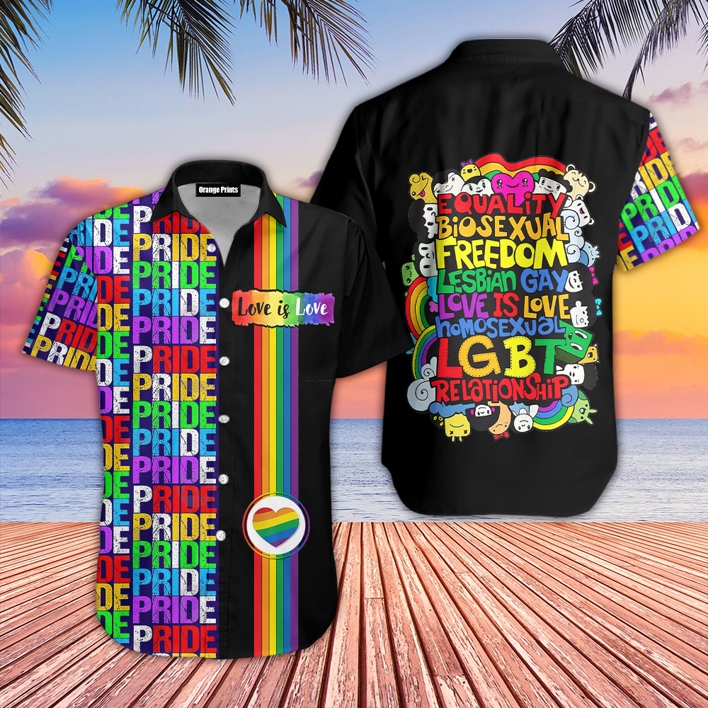 LGBT Love Is Love Pride Month Hawaiian Shirt