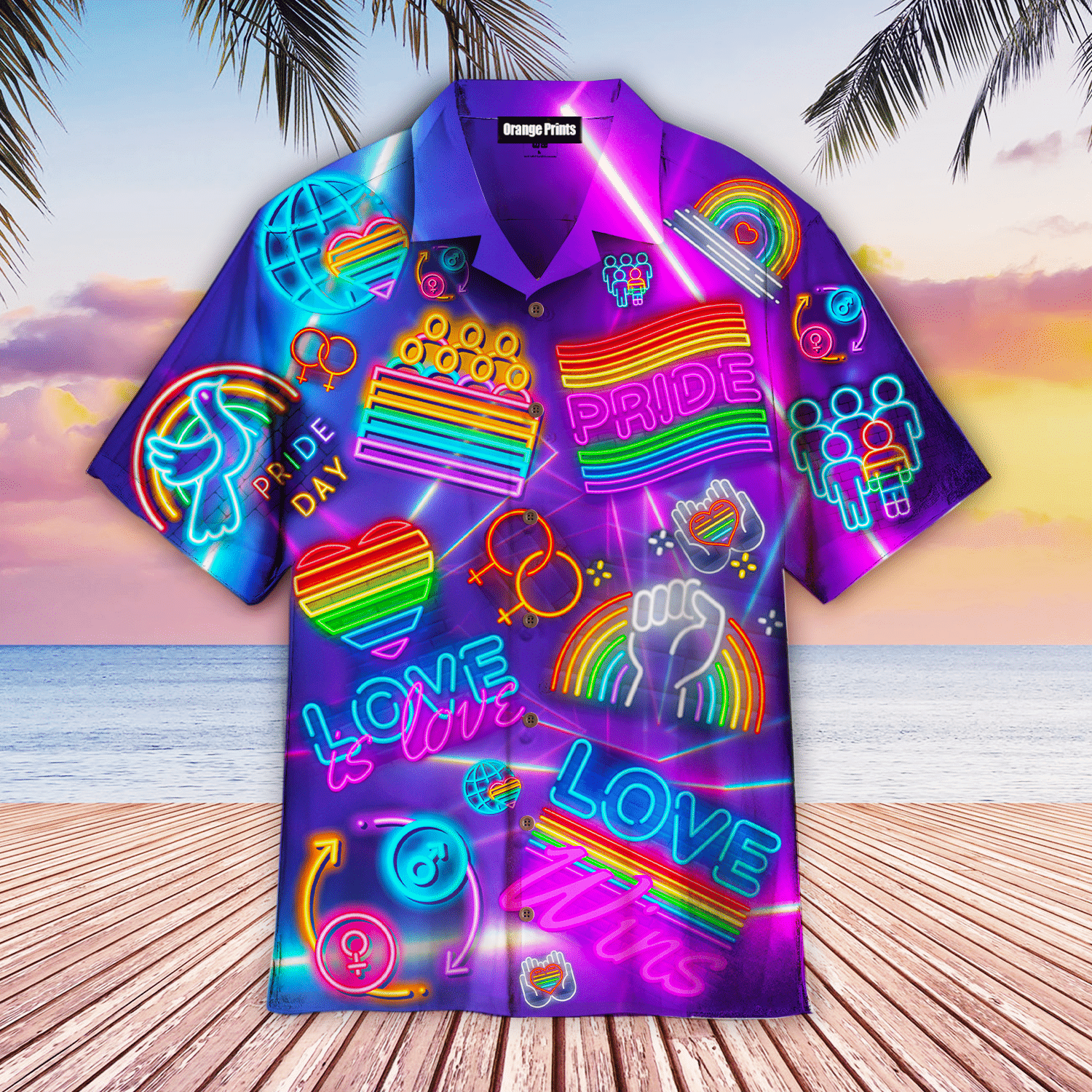 LGBT Love Win Love Is Love Pride Month Hawaiian Shirt