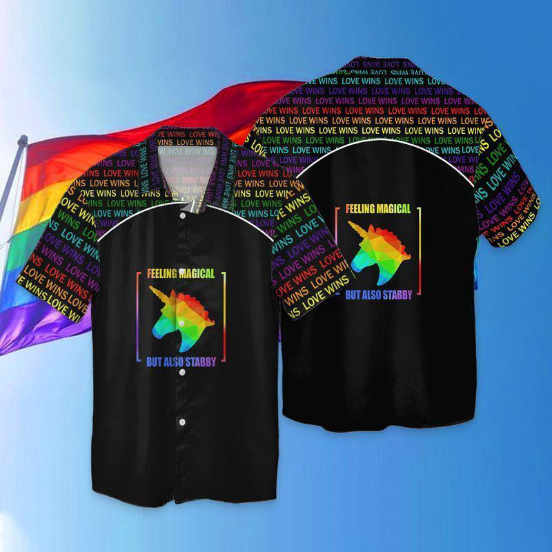 Lgbt Love Wins Feeling Magical But Also Stabby Hawaiian Shirt