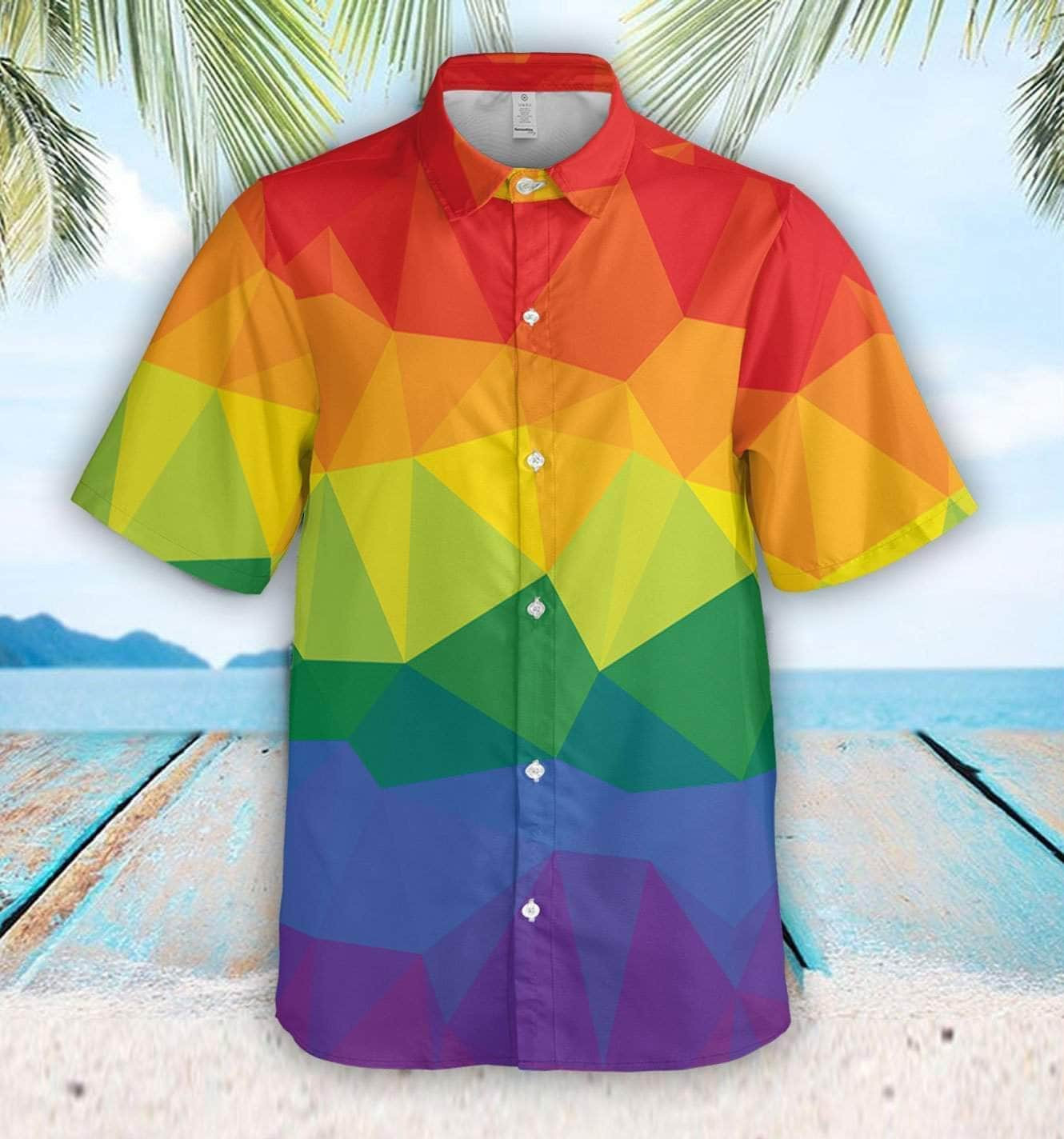 LGBT Polygon Pattern Hawaiian Shirt
