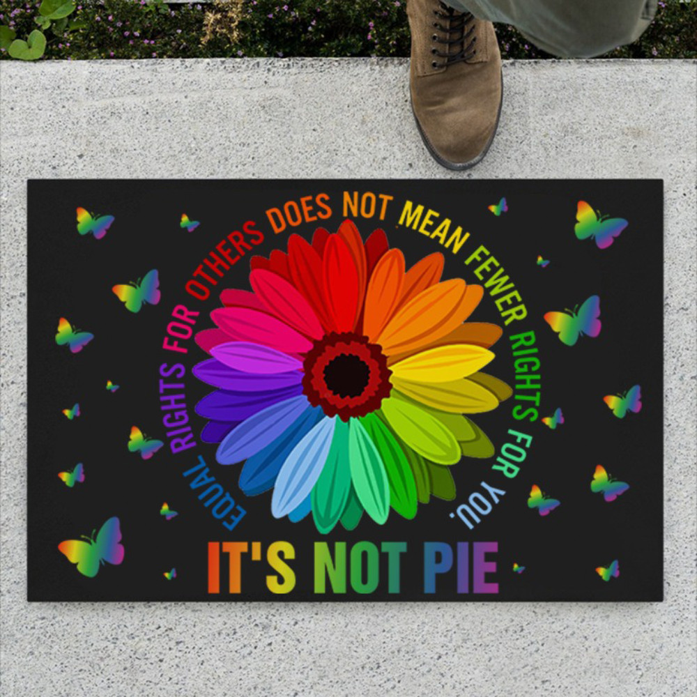 LGBT Pride It's Not Peace Rubber Doormat Support Pride Month Merch Home Decorating Ideas Gift
