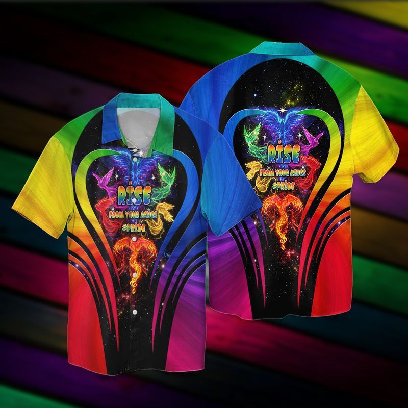 Lgbt Rise From Your Ashes Pride Hawaiian Shirt