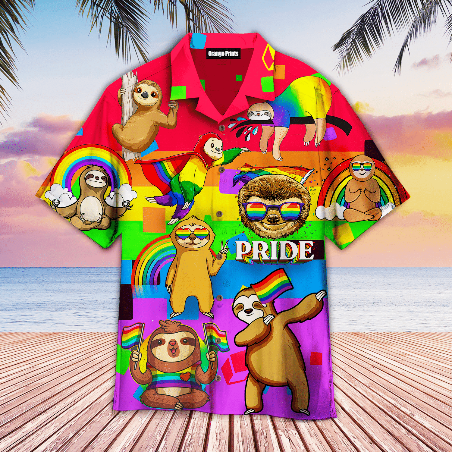 LGBT Sloth Pride Month Hawaiian Shirt