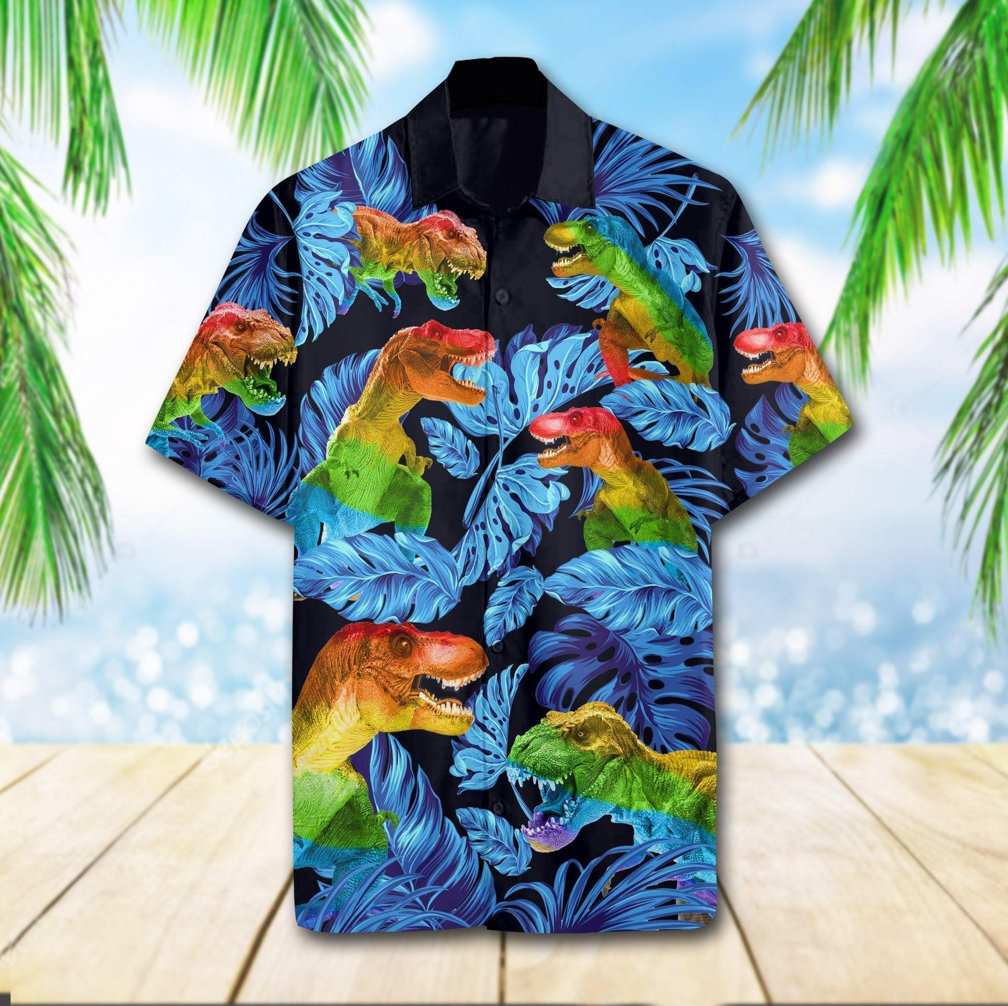 LGBT T Rex Hawaiian Shirt