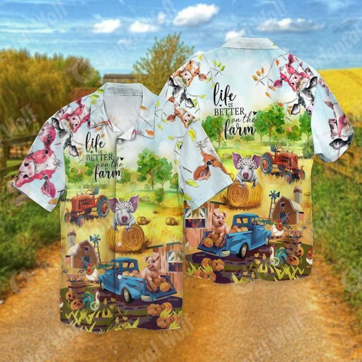 Life Is Better An The Farm Of Farmer Hawaiian Shirt