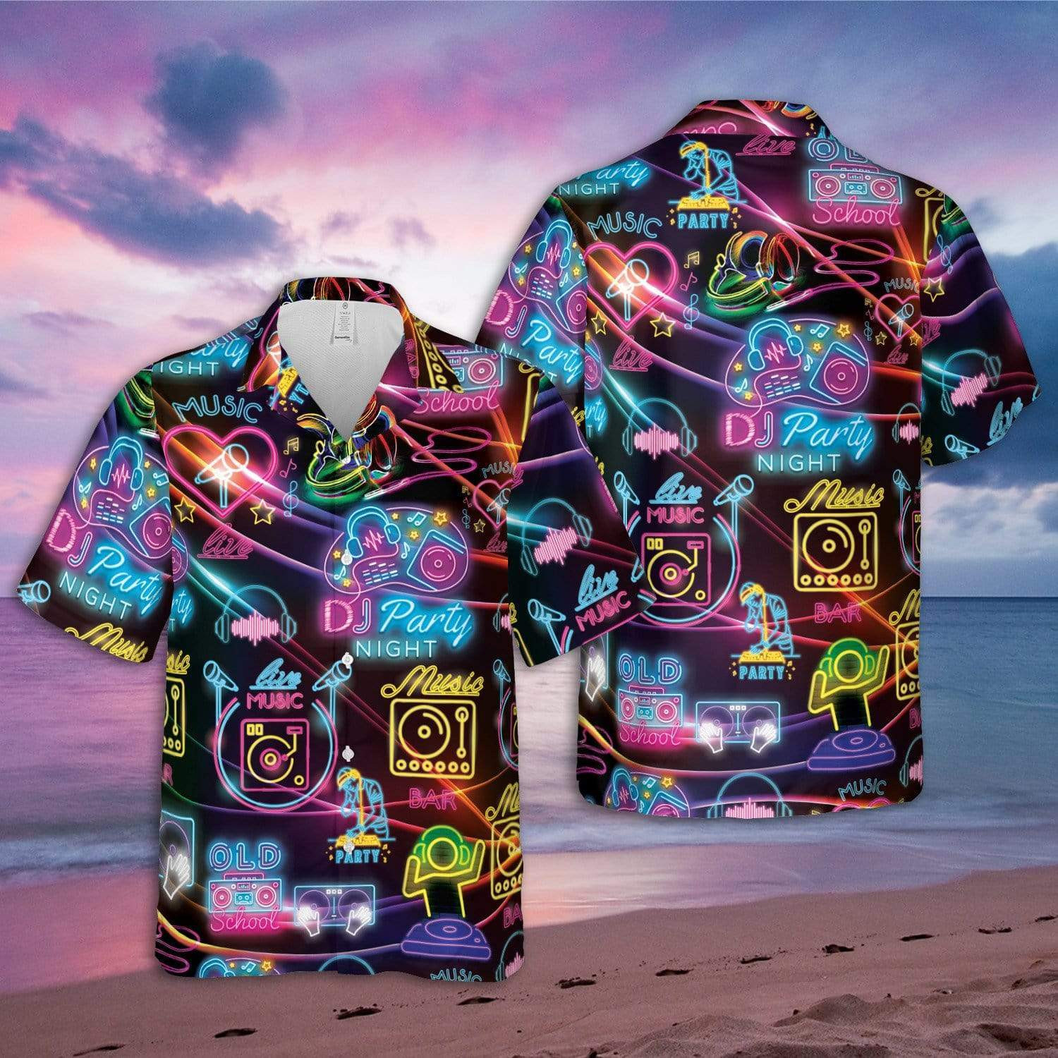 Life Is Better With DJ Neon Music Party Aloha Hawaiian Shirt