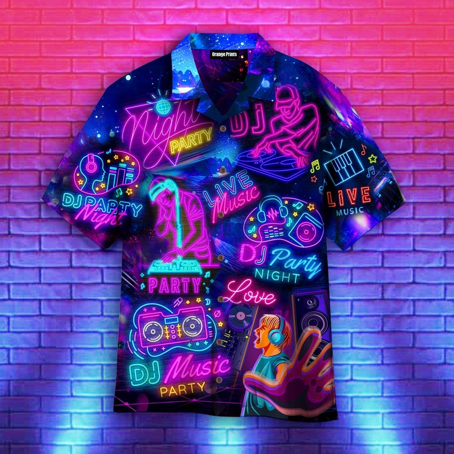 Life Is Better With DJ Neon Music Party Hawaiian Shirt