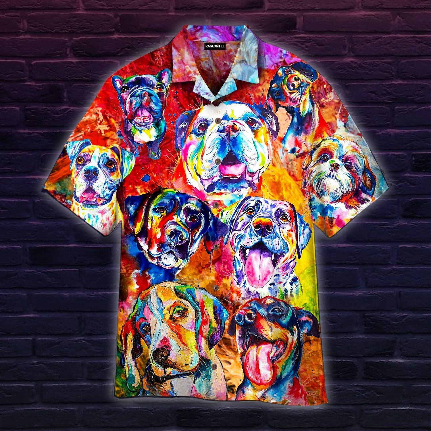 Life Is Better With Dogs Hawaiian Shirt