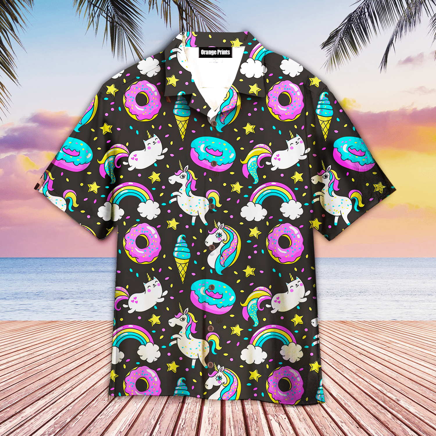 Life Is Better With Unicorn And Donuts Hawaiian Shirt