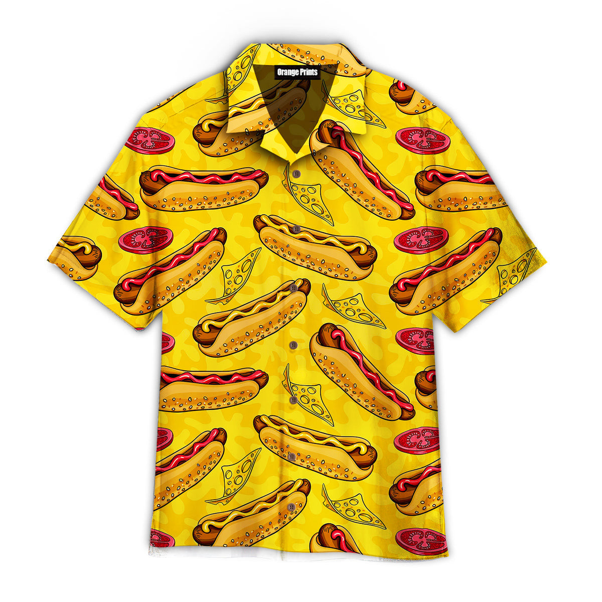 Life Is Better With Yellow Hot Dog Hawaiian Shirt