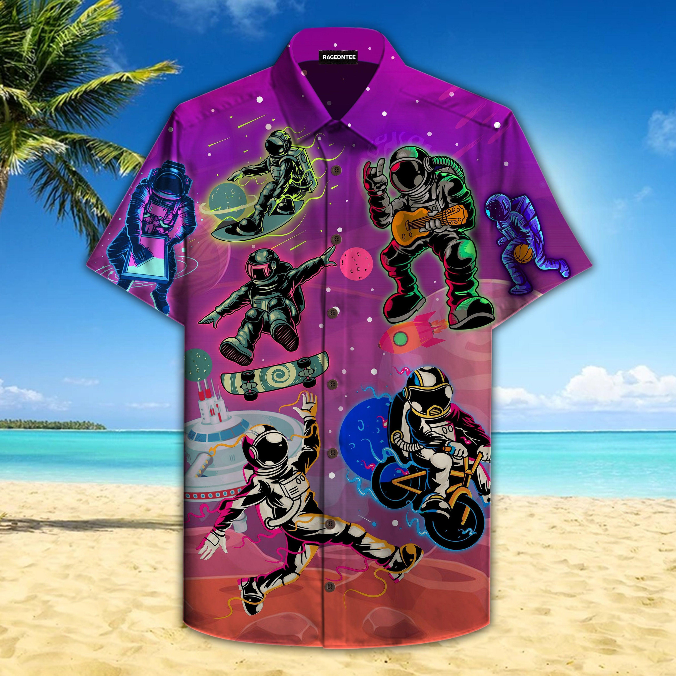 Life Of Astronauts In Space Aloha Hawaiian Shirt