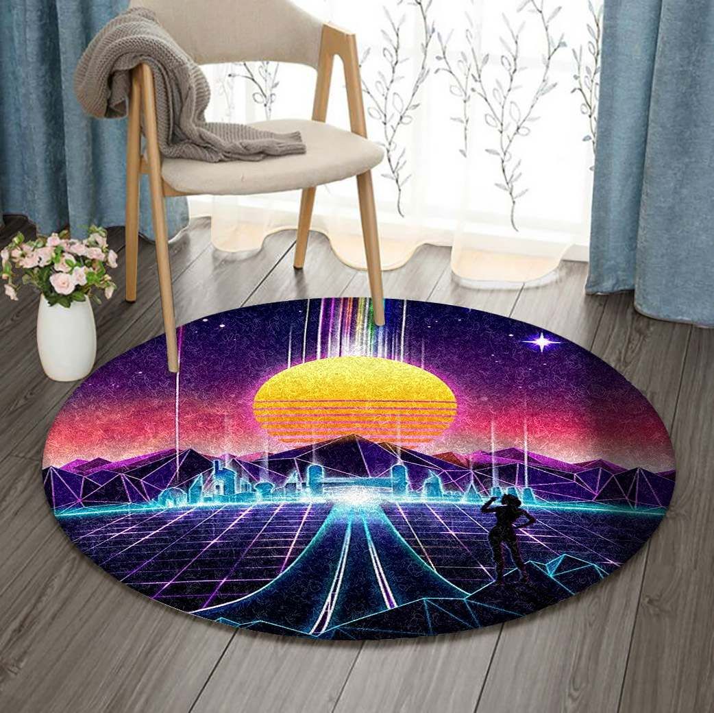 Light City Round Rug Carpet Bedroom Livingroom Home Decor