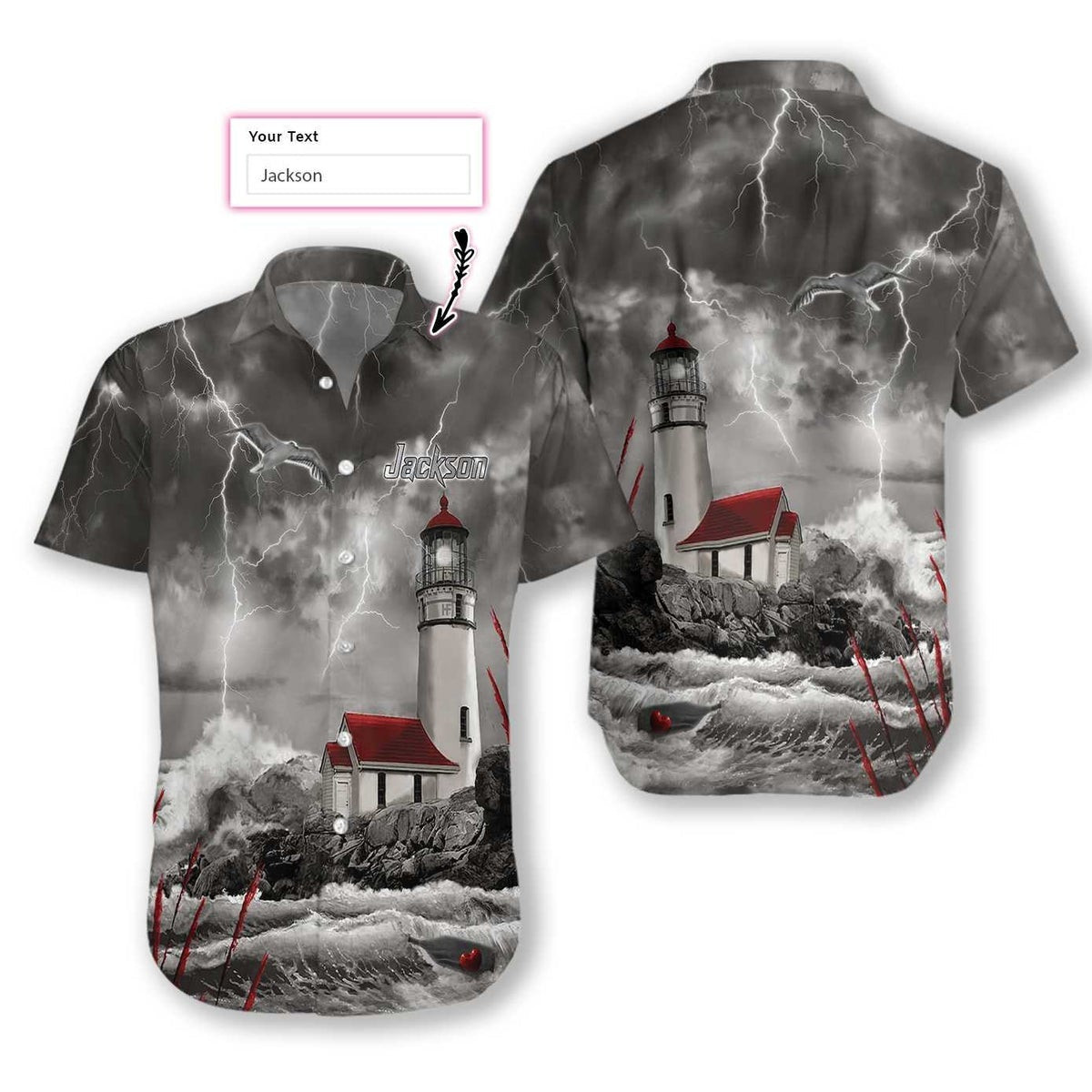 Lighthouse Holder Personalized Hawaiian Shirt