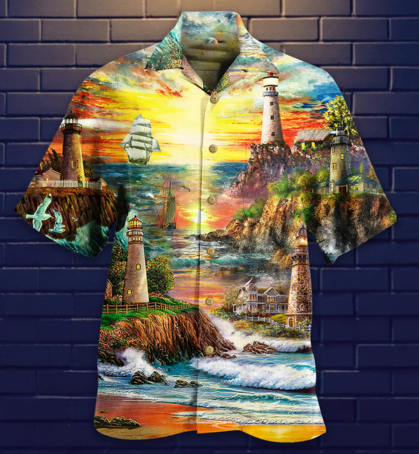 Lighthouse Love Ocean Hawaiian Shirt