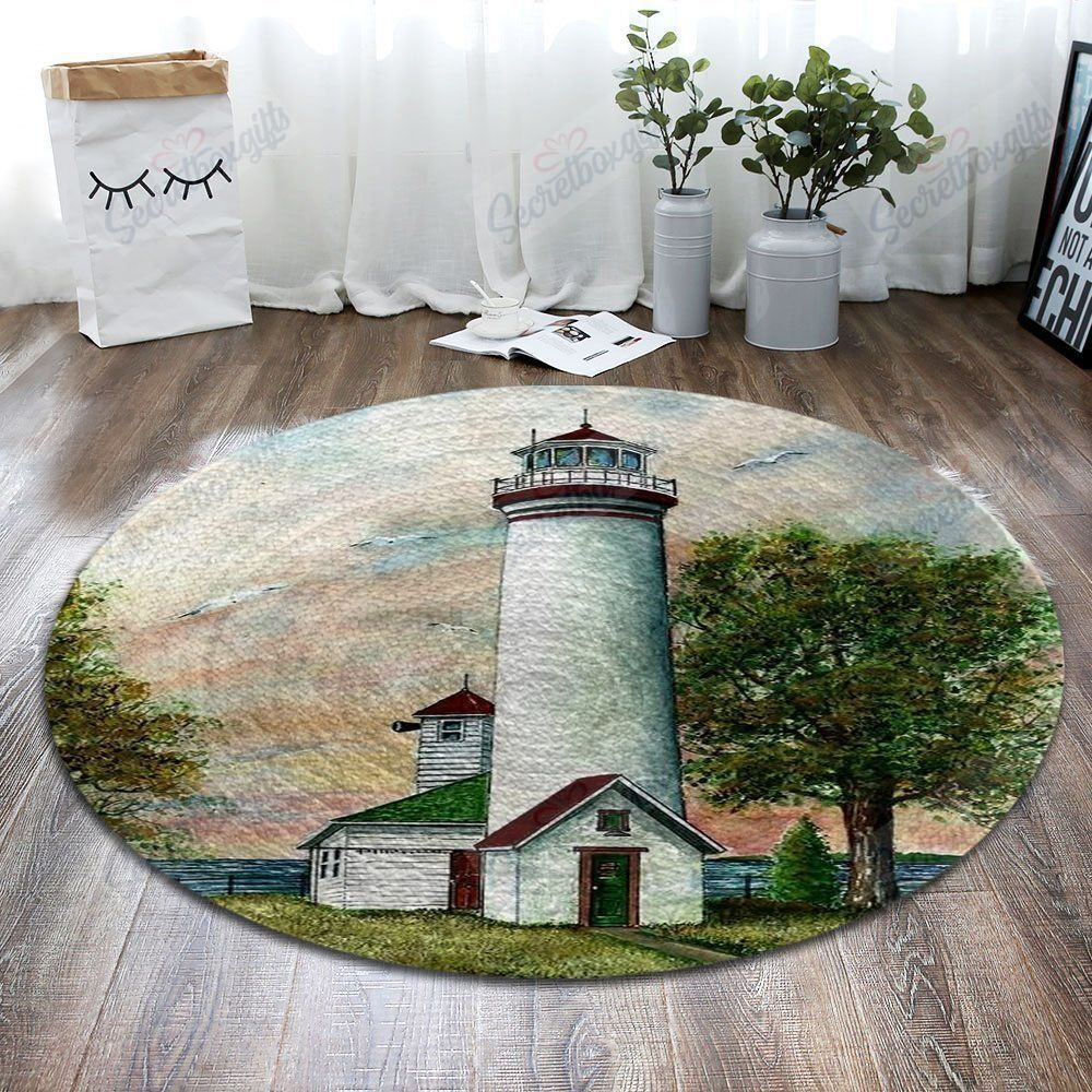 Lighthouse Round Rug Carpet Bedroom Livingroom Home Decor