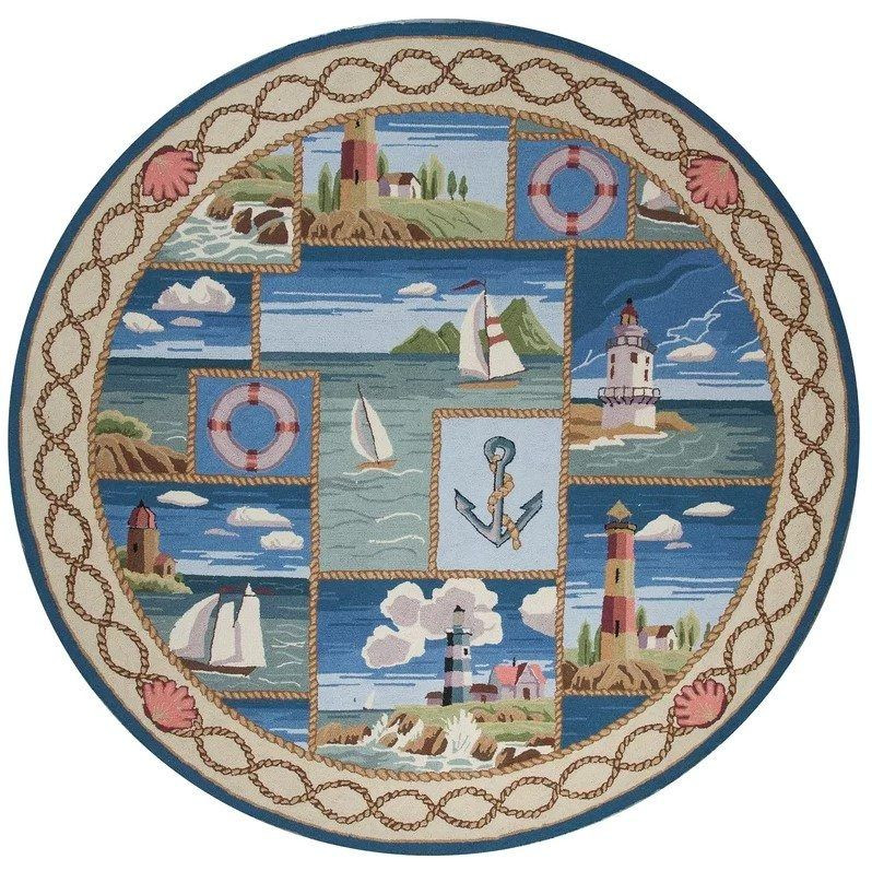 Lighthouse Round Rug Carpet Bedroom Livingroom Home Decor