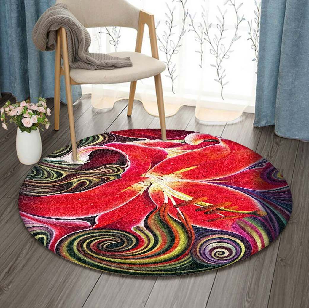 Lily Round Rug Carpet Bedroom Livingroom Home Decor