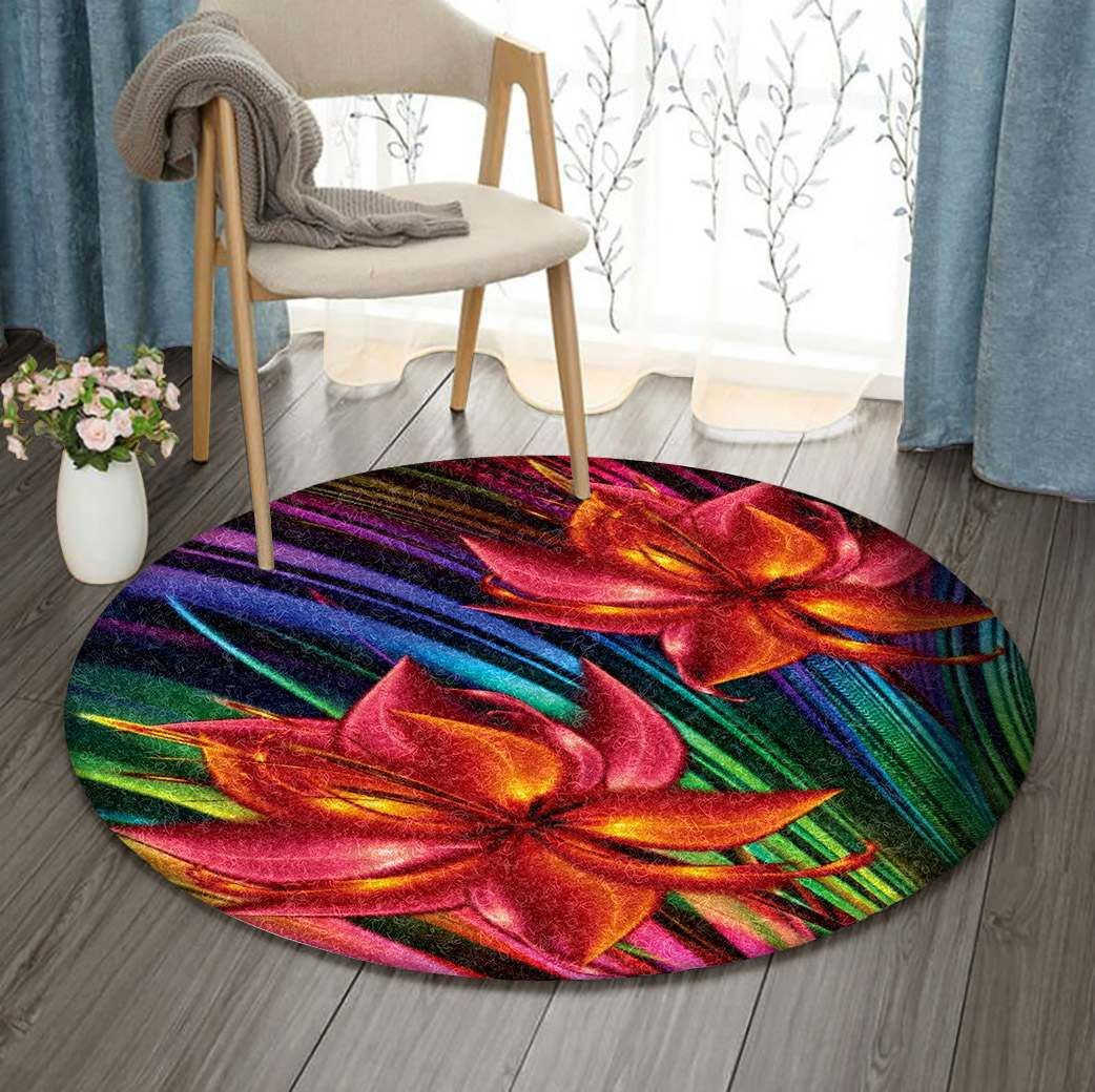 Lily Round Rug Carpet Bedroom Livingroom Home Decor