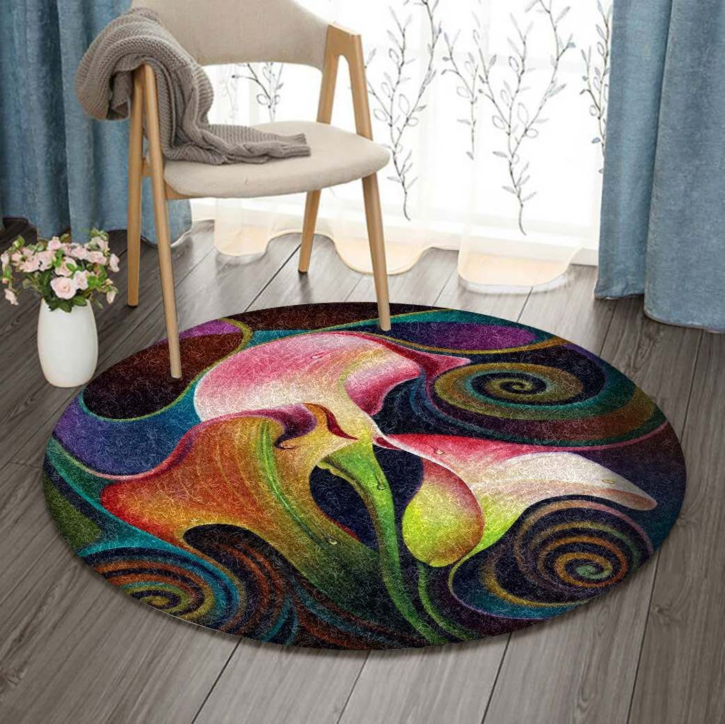 Lily Round Rug Carpet Bedroom Livingroom Home Decor