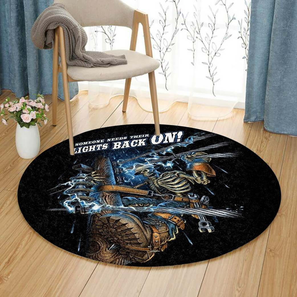 Lineman Round Rug Carpet Bedroom Livingroom Home Decor
