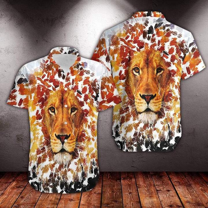 Lion Art Hawaiian Shirt