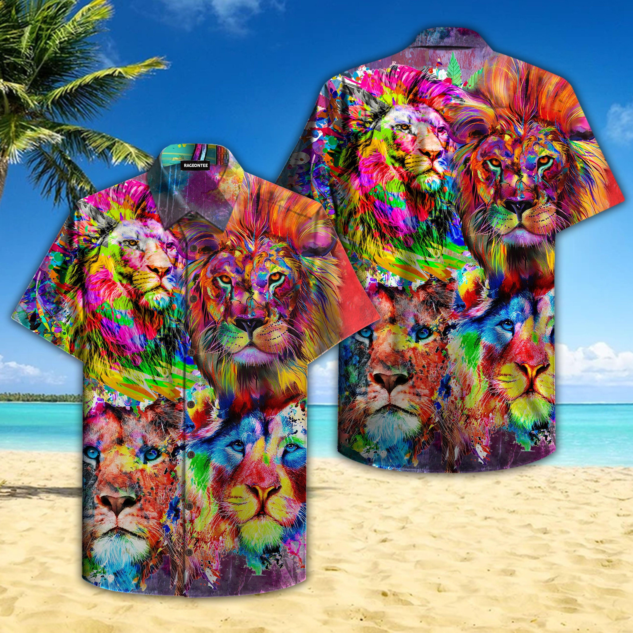Lion King Colorful Hawaiian Shirt