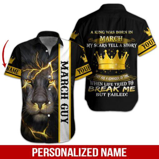 Lion March Guy Personalized Hawaiian Shirt