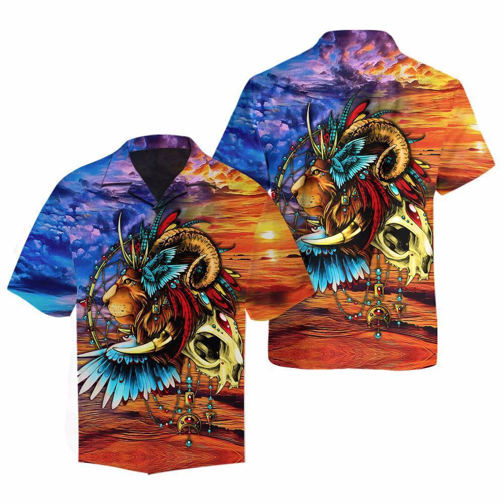 Lion Native Multicolor Hawaiian Shirt