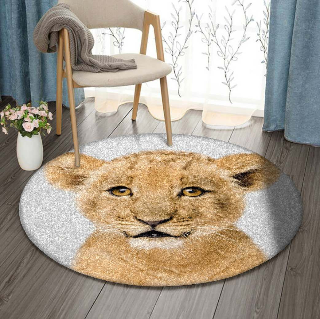 Lion Round Rug Carpet Bedroom Livingroom Home Decor
