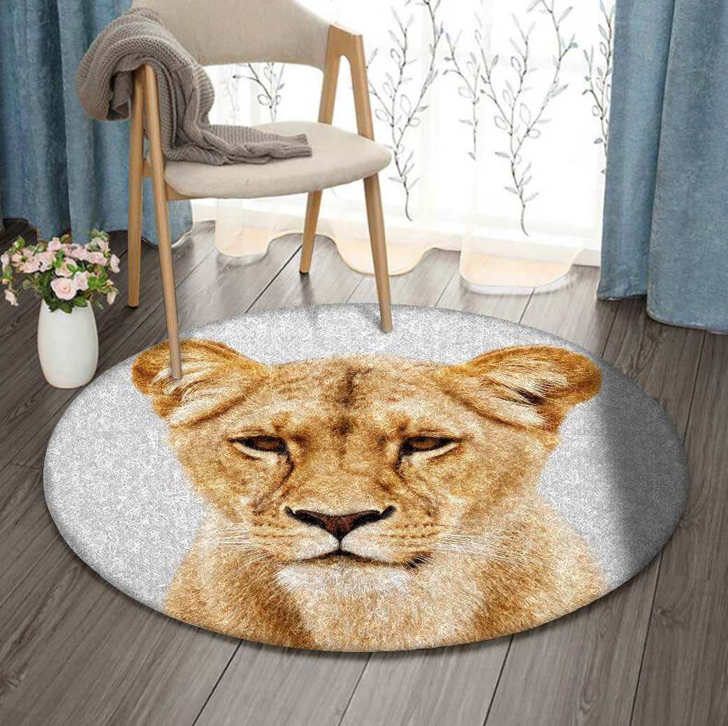 Lion Round Rug Carpet Bedroom Livingroom Home Decor