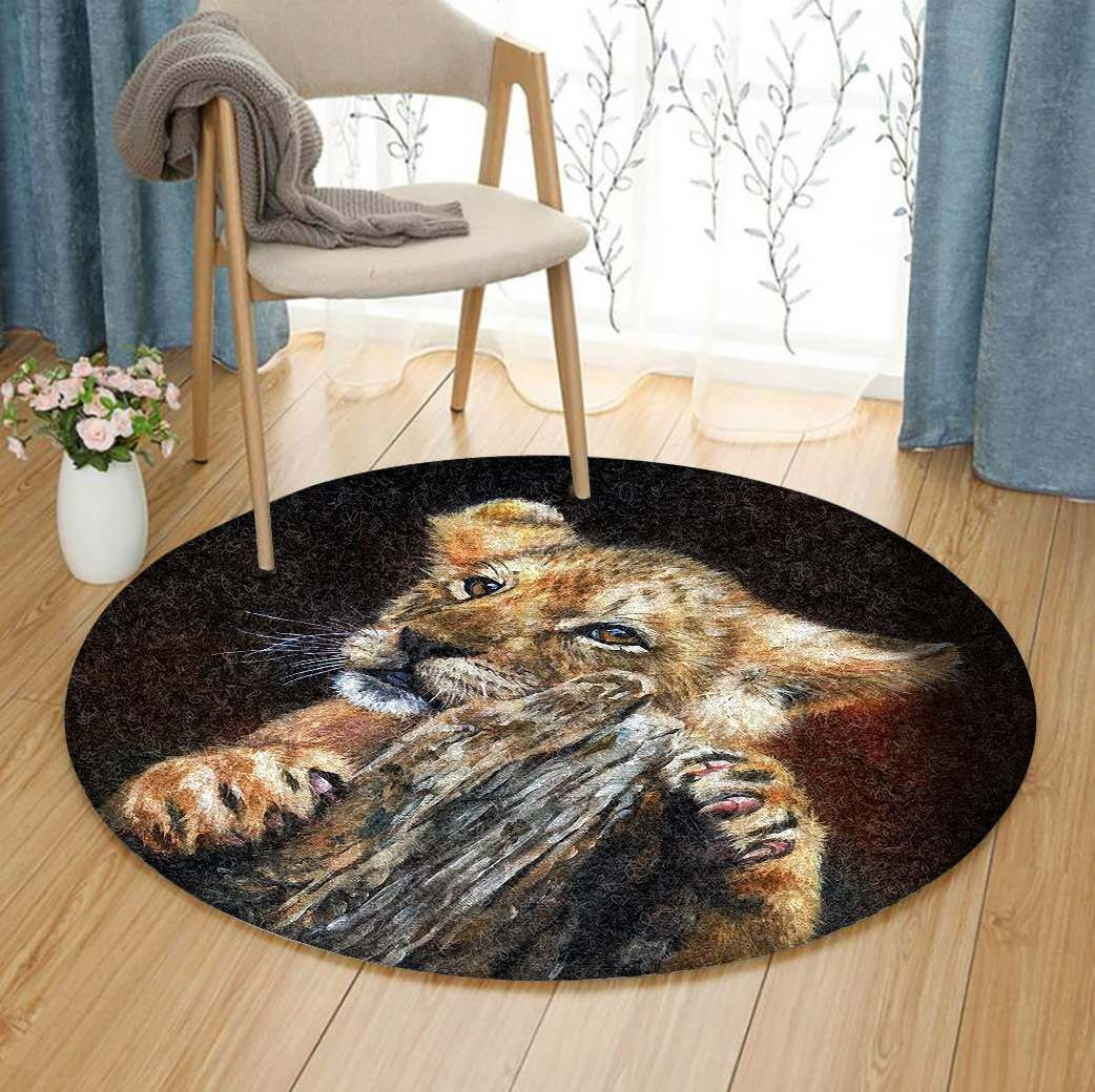 Lion Round Rug Carpet Bedroom Livingroom Home Decor