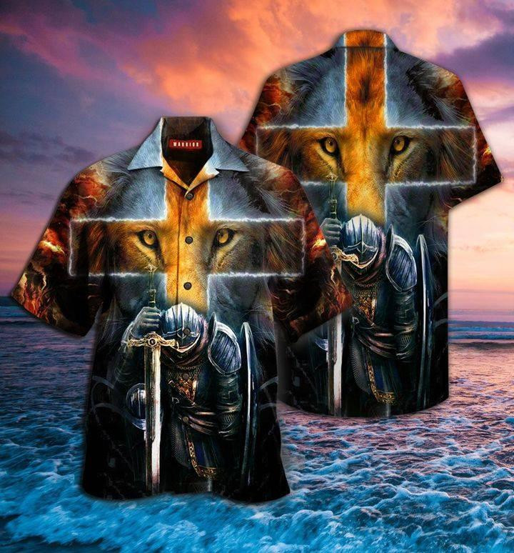 Lion Warrior Hawaiian Shirt